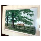 “Midsummer’s Day” 1982 Signed & Numbered Print by Paul Tait – Framed Rural Landscape