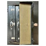 Antique Model A Car Trunk with Leather Handle and Lined Interior