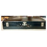 Antique Model A Car Trunk with Leather Handle and Lined Interior