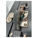 Antique Model A Car Trunk with Leather Handle and Lined Interior