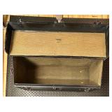 Antique Model A Car Trunk with Leather Handle and Lined Interior