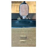 Antique Model A Car Trunk with Leather Handle and Lined Interior