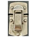 Antique Model A Car Trunk with Leather Handle and Lined Interior