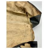 Antique Model A Car Trunk with Leather Handle and Lined Interior