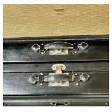 Antique Model A Car Trunk with Leather Handle and Lined Interior