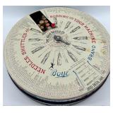 Antique Boye Needle Co. Rotary Needle Cabinet with Tubes and Chart