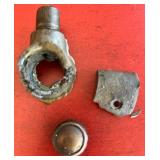 Antique Ornate Metal Funeral Fan with Decorative Frame and Parts