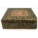 Antique German Magic Lantern Projector with Original Glass Slides and Box