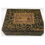 Antique German Magic Lantern Projector with Original Glass Slides and Box