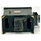 Antique German Magic Lantern Projector with Original Glass Slides and Box