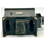 Antique German Magic Lantern Projector with Original Glass Slides and Box