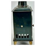 Antique German Magic Lantern Projector with Original Glass Slides and Box