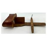Antique Wooden Stereoscope Viewer with Collection of Stereograph Cards