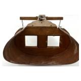 Antique Wooden Stereoscope Viewer with Collection of Stereograph Cards