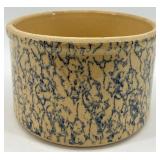 RRP Co. Roseville Stoneware Crock with Blue Spongeware Pattern