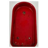 Vintage J. Chein Clown Wind-Up Tin Toy, Plastic Hen with Eggs, and Red Metal Wagon