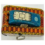 Vintage Wind-Up Tin Toys Lot - Tank and Cowboy on Tricycle