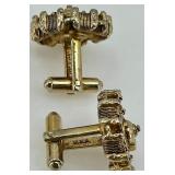 Vintage Brass Telescope, Stopwatch with Box, Tortoiseshell Tools, and Jewelry Lot