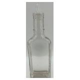 Lot of 3 Antique Apothecary and Medicine Bottles with Decorative Brass Tassel