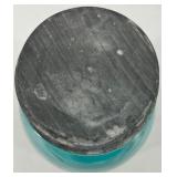 Set of 4 Vintage Ball Perfect Mason Blue Jars with Zinc Lids