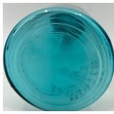 Set of 4 Vintage Ball Perfect Mason Blue Jars with Zinc Lids
