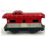 Set of 5 Vintage Tin Train Cars and San Francisco Cable Car Toys