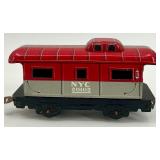 Set of 5 Vintage Tin Train Cars and San Francisco Cable Car Toys