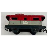 Set of 5 Vintage Tin Train Cars and San Francisco Cable Car Toys