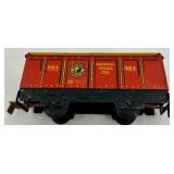 Set of 5 Vintage Tin Train Cars and San Francisco Cable Car Toys