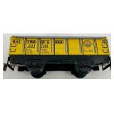 Set of 5 Vintage Tin Train Cars and San Francisco Cable Car Toys