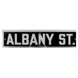 Vintage Albany St. Enamel Street Sign