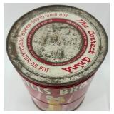 Collection of 5 Vintage Coffee Tins Including Hills Bros, Arco, Radiant Roast, and Butter-Nut