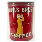 Collection of 5 Vintage Coffee Tins Including Hills Bros, Arco, Radiant Roast, and Butter-Nut