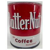 Collection of 5 Vintage Coffee Tins Including Hills Bros, Arco, Radiant Roast, and Butter-Nut