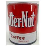 Collection of 5 Vintage Coffee Tins Including Hills Bros, Arco, Radiant Roast, and Butter-Nut
