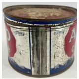 Collection of 5 Vintage Coffee Tins Including Hills Bros, Arco, Radiant Roast, and Butter-Nut