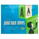 Vintage Instructo Plastic Point-Back Letters for Bulletin Boards - 2 Boxed Sets