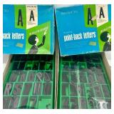 Vintage Instructo Plastic Point-Back Letters for Bulletin Boards - 2 Boxed Sets