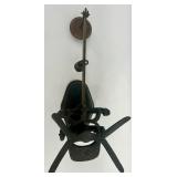 Vintage Cast Iron and Brass Balance Scale with Weights