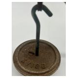 Vintage Cast Iron and Brass Balance Scale with Weights