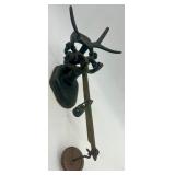 Vintage Cast Iron and Brass Balance Scale with Weights