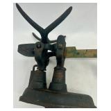 Vintage Cast Iron and Brass Balance Scale with Weights