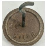 Vintage Cast Iron and Brass Balance Scale with Weights