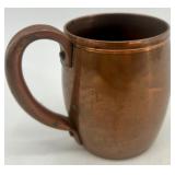 Collection of 4 Vintage Copper Kitchenware Items - Kettle, Jug, Pitcher and Mug