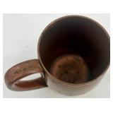 Collection of 4 Vintage Copper Kitchenware Items - Kettle, Jug, Pitcher and Mug