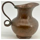 Collection of 4 Vintage Copper Kitchenware Items - Kettle, Jug, Pitcher and Mug