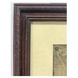 Framed 1874 Drawing Print of Jesus Christ - Gabriel Cornelius Ritter von Max