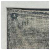 Framed 1874 Drawing Print of Jesus Christ - Gabriel Cornelius Ritter von Max