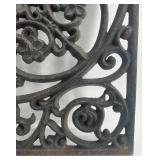 Ornate Cast Iron Decorative Grate or Wall Plaque