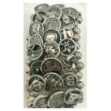 Jewelry Box with Floral Inlay and Assorted Costume Jewelry Collection